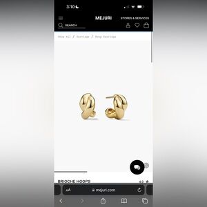 MEJURI BRIOCHE GOLD HOOPS